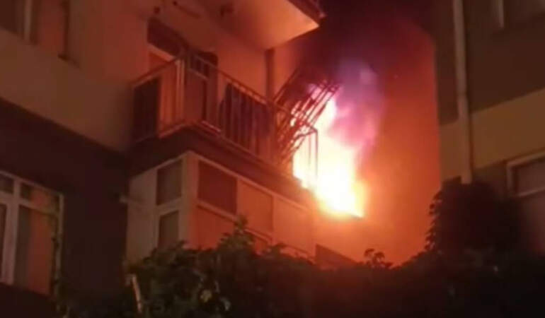 Ankara’da 7 Katlı Apartmanda Yangın Paniği