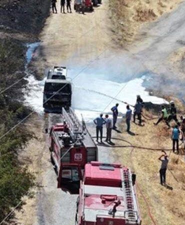 Edirne’de Seyir Halindeki Akaryakıt Tankeri Alev Aldı