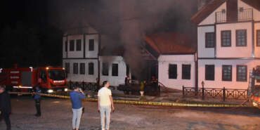 Gümüşhane’de Otel Yangını! Personel Fenalaştı