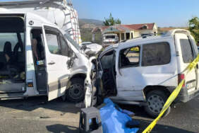İzmir’de Servis Minibüsü ile Otomobil Çarpıştı! 1 Ölü, 13 Yaralı