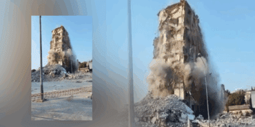 Osmaniye’de Hasarlı Bina Yıkımında Korku Dolu Anlar! Kepçe Operatörü Ölümden Döndü