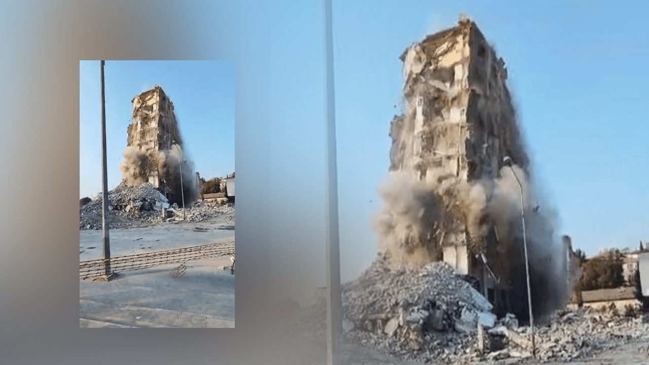 Osmaniye’de Hasarlı Bina Yıkımında Korku Dolu Anlar! Kepçe Operatörü Ölümden Döndü