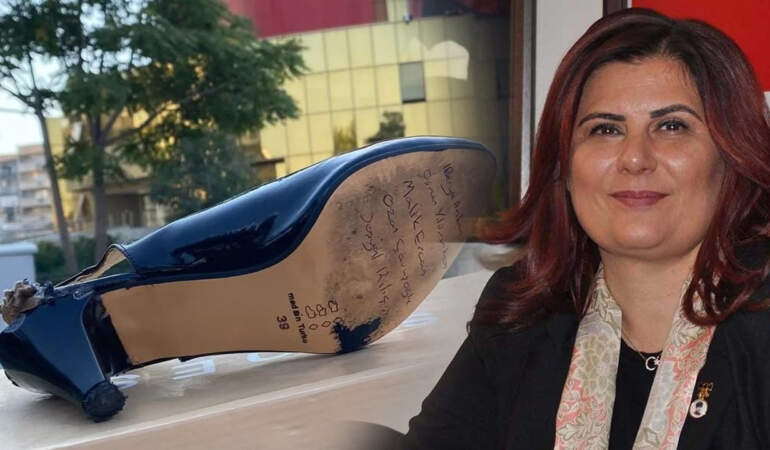 Özlem Çerçioğlu’na ‘Topuklu Efe’ Göndermeli protesto:  ‘Kırık Topuklu!’