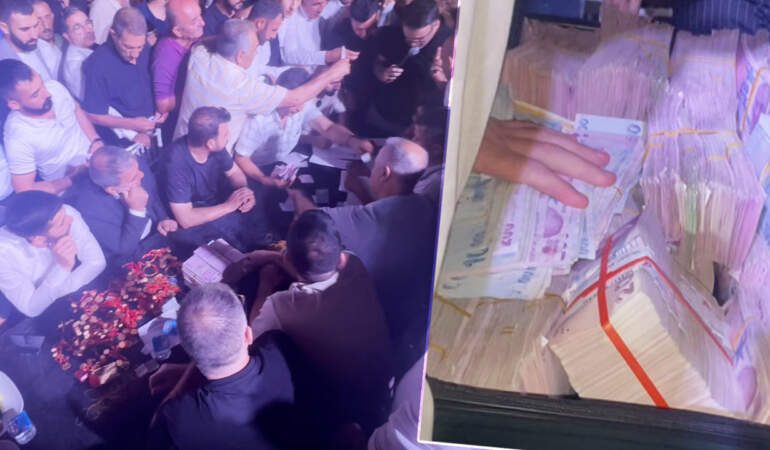 Para Yağmuru Değil Aşiret Düğünü! 19 Milyon Lira Takıldı, Paralar Valizlere Sığmadı