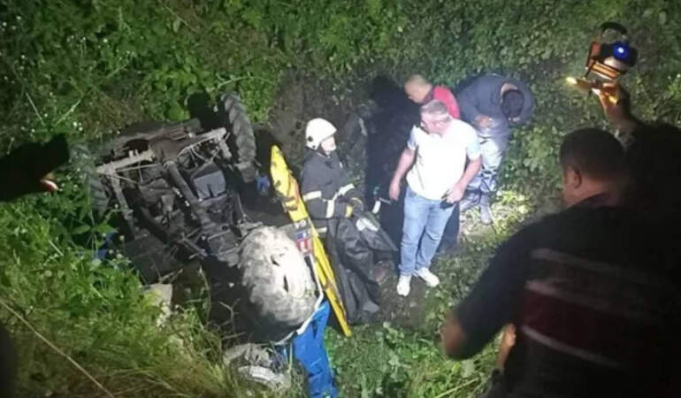 Ordu’da Tarım Aracı Uçuruma Yuvarlandı… 3 Ölü
