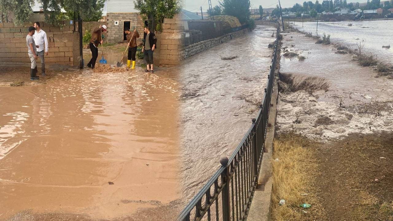 Van’da Sağanak Yağış Sele Neden Oldu! Dereler Taştı, Sokaklar Sular Altında Kaldı