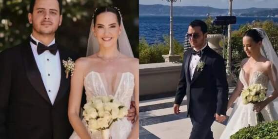Ezgi Şenler çocukluk aşkıyla evlendi! Dupduru güzelliği herkesi hayran bıraktı