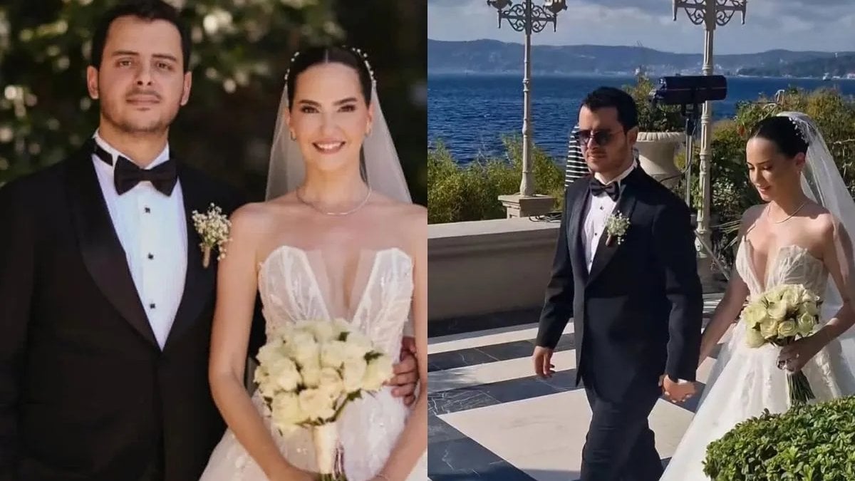 Ezgi Şenler çocukluk aşkıyla evlendi! Dupduru güzelliği herkesi hayran bıraktı
