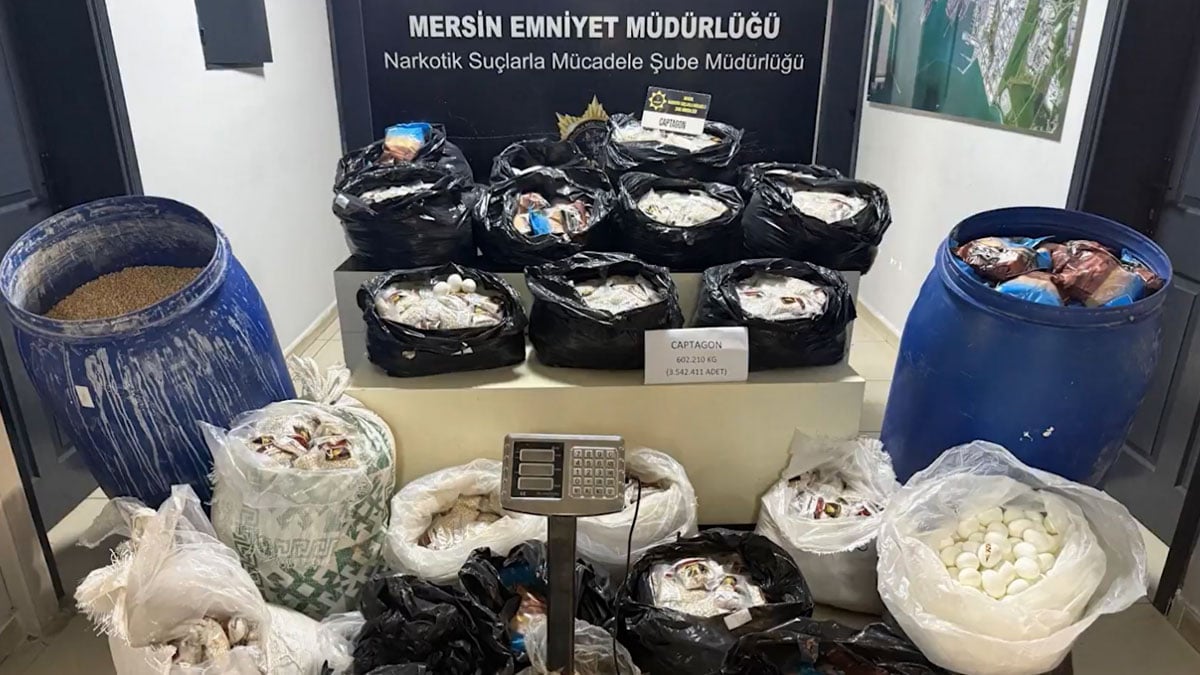 Mersin’de 3,5 milyon uyuşturucu hap ele geçirildi: 8 gözaltı