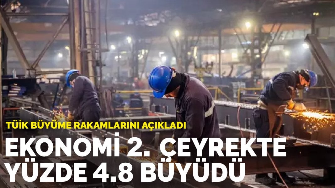 TÜİK büyüme rakamlarını açıkladı: Ekonomi 2. çeyrekte yüzde 4.8 büyüdü