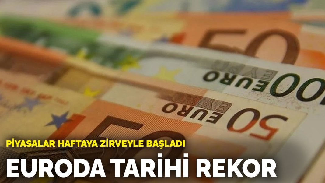 Piyasalar haftaya zirveyle başladı: Euroda tarihi rekor