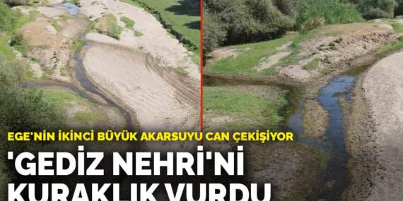 Ege’nin ikinci büyük akarsuyu can çekişiyor: ‘Gediz Nehri’ni kuraklık vurdu