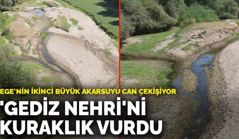 Ege’nin ikinci büyük akarsuyu can çekişiyor: ‘Gediz Nehri’ni kuraklık vurdu