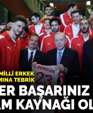 Erdoğan’dan A Milli Erkek Basketbol takımına tebrik: Sizin her başarınız çocuklarımıza örnek ve ilham kaynağı oluyor