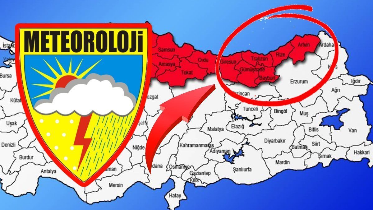 Meteoroloji’den “Çok Kuvvetli” yağış uyarısı! 3 gün sürecek: Giresun, Trabzon Rize, Artvin…