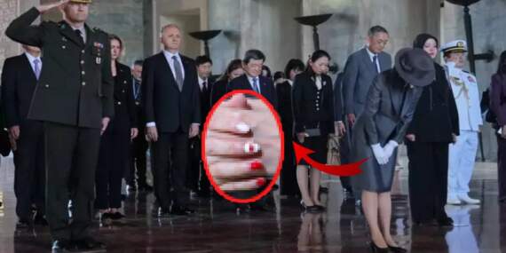 Japon Prensesi’nin Anıtkabir ziyareti çok konuşuldu! Güne ojeleri damga vurdu