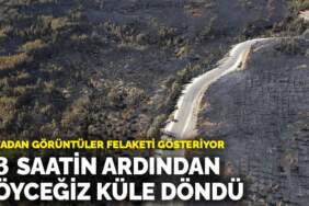 Havadan görüntüler felaketi gösteriyor: 63 saatin ardından Köyceğiz küle döndü