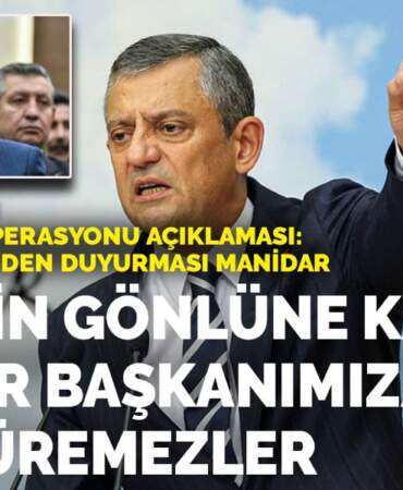 Özel’den ABB operasyonu açıklaması: Gökçek’in önceden duyurması manidar