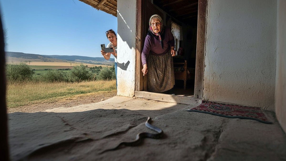 Bu korkuyu yaşamak istemezsiniz! Evini basan yılanlar, yaşlı kadının hayatını kabusa çevirdi