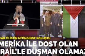 Arıkan Filistin mitinginde konuştu: Amerika ile dost olan İsrail’le düşman olamaz
