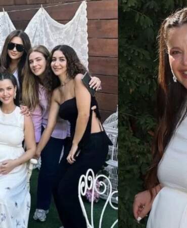 İrem Helvacıoğlu’nda son heyecanlar! Baby Shower partisi yaptı, güzelliği hayran bıraktı! Annelik çok yakıştı