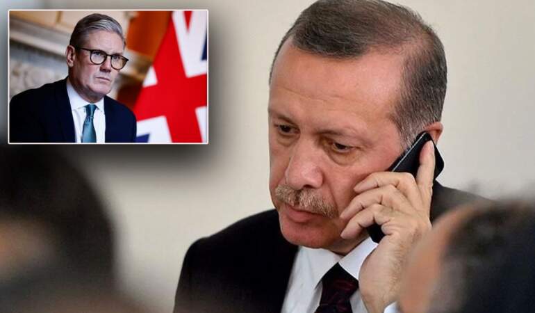 Erdoğan ve İngiltere Başbakanı Starmer telefonda görüştü