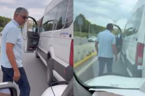 “Nefesini Keserim” diyen servis şoförü kamerada! Adli işlem başlatıldı