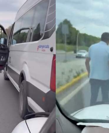 “Nefesini Keserim” diyen servis şoförü kamerada! Adli işlem başlatıldı