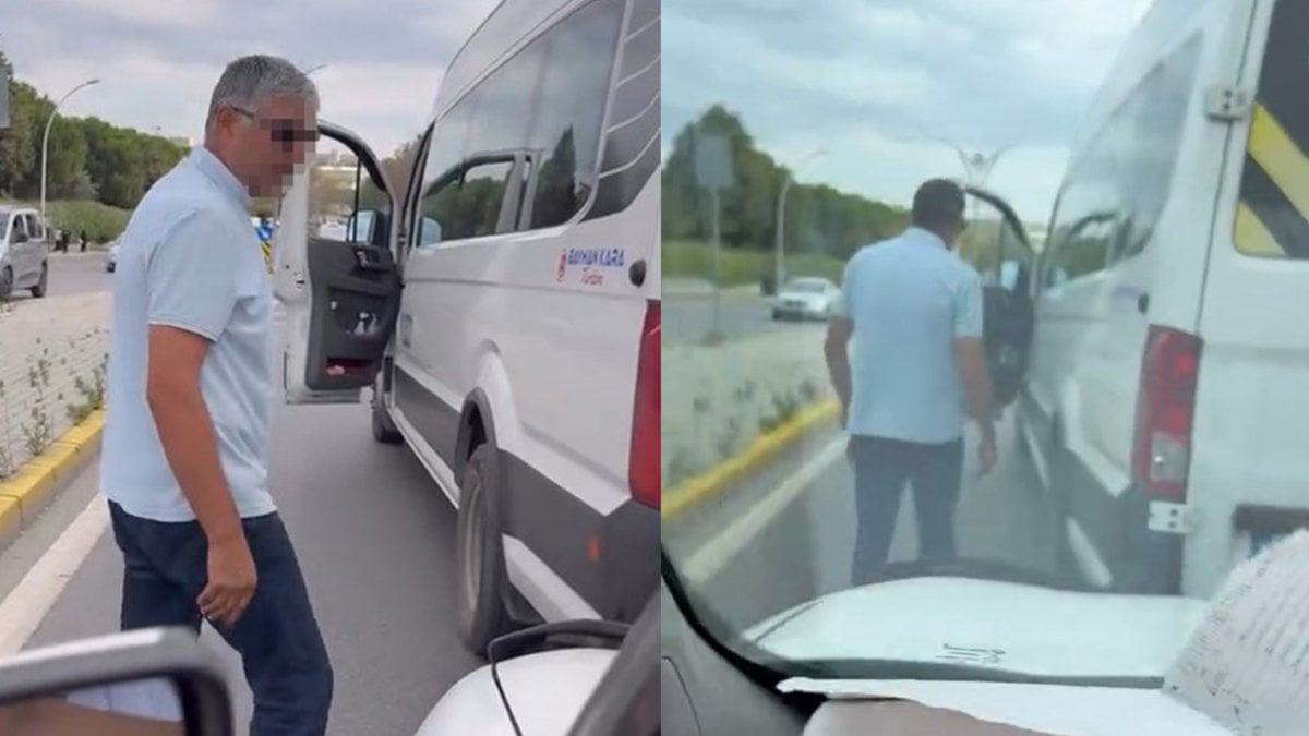 “Nefesini Keserim” diyen servis şoförü kamerada! Adli işlem başlatıldı