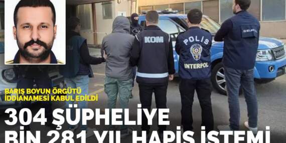 Barış Boyun Örgütü iddianamesi kabul edildi: 304 şüpheliye bin 281 yıl hapis istemi