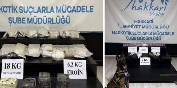 Hakkari’de 26 kilo 529 gram uyuşturucu ele geçirildi