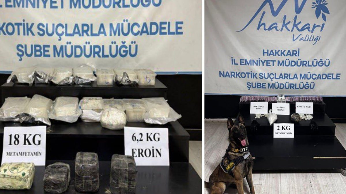 Hakkari’de 26 kilo 529 gram uyuşturucu ele geçirildi