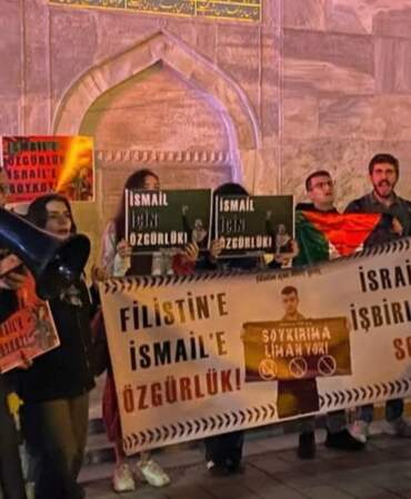 Filistin aktivisti İsmail Çelik 2 aydır tutuklu: AK Parti önünde protestoya abluka