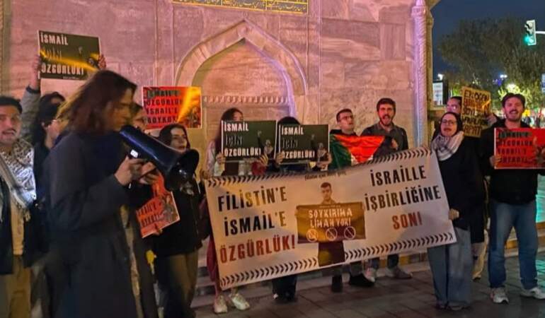 Filistin aktivisti İsmail Çelik 2 aydır tutuklu: AK Parti önünde protestoya abluka