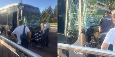 Kadıköy’de Metrobüsler Çarpıştı! 2 Yaralı