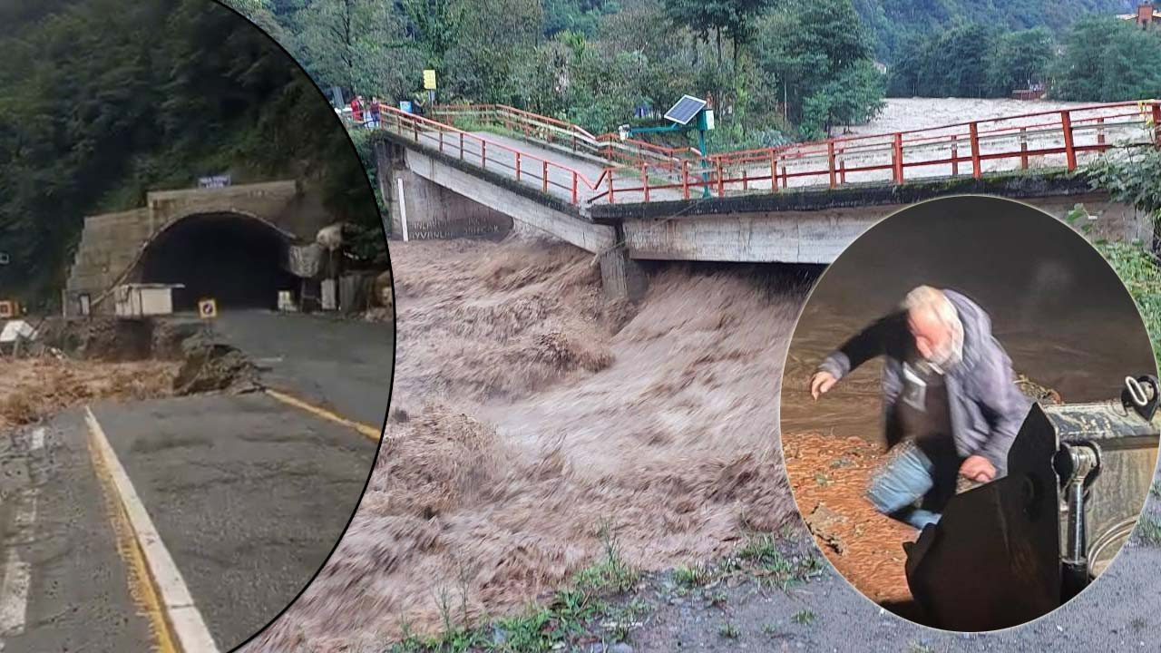 Karadeniz’de Sel Felaketi! Köprü Çöktü, Yollar Kapandı, Vatandaşlar Mahsur Kaldı