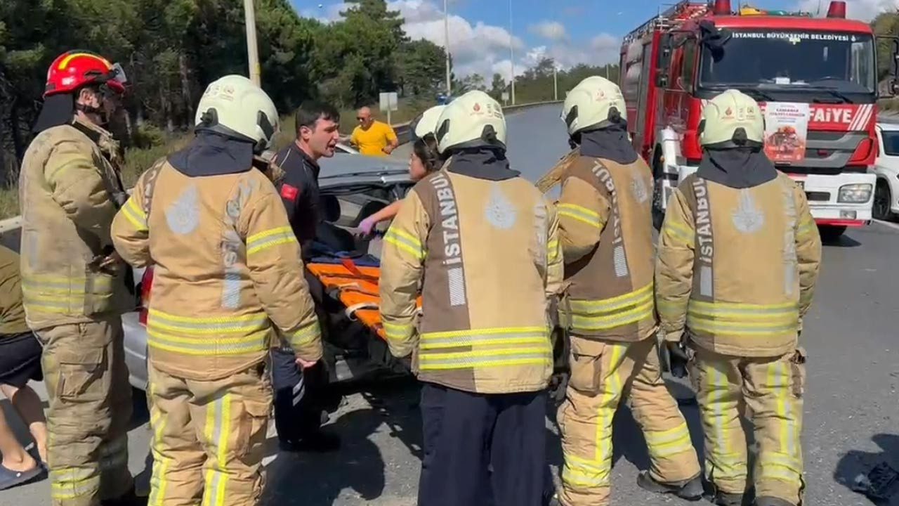 Şile Otoyolu’nda Korkutan Kaza! 4 Kişi Yaralandı