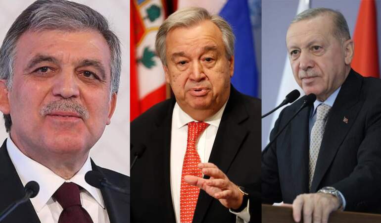 Gül’den Erdoğan’a Guterres tebriği