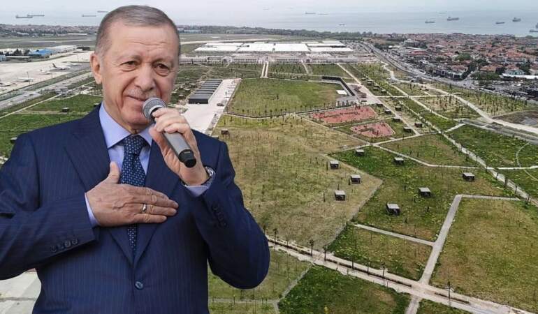 Erdoğan, Atatürk Havalimanı Millet Bahçesi açılışını paylaştı