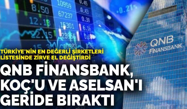 Türkiye’nin en değerli şirketleri listesinde zirve el değiştirdi: QNB Finansbank, Koç’u ve Aselsan’ı geride bıraktı