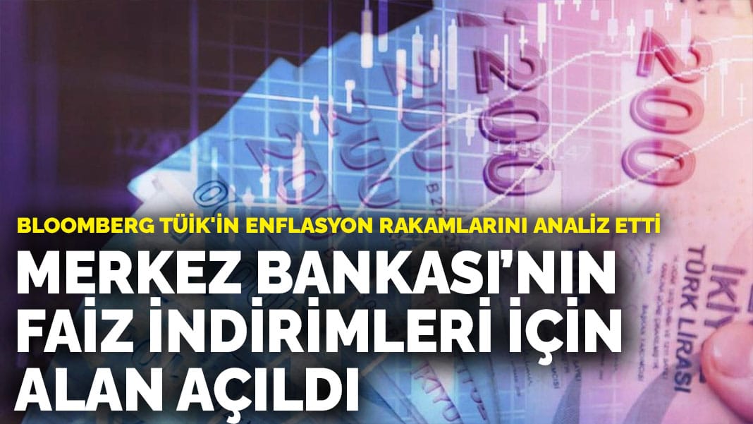 Bloomberg TÜİK’in enflasyon rakamlarını analiz etti: Merkez Bankası’na faiz indirimleri için alan açıldı