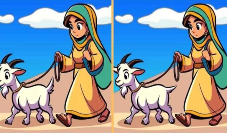Detay avcılarına meydan okuma: Çölde keçi görselindeki 3 farkı 12 saniyede bulabilecek misiniz?