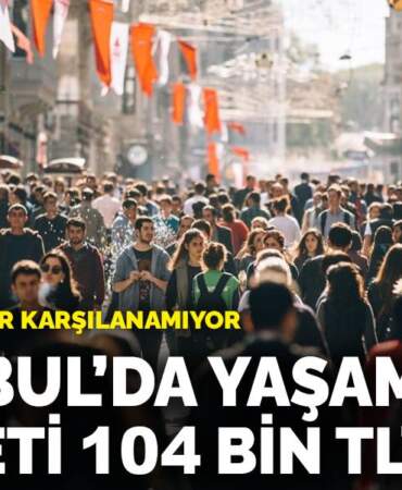 İstanbul’da yaşam maliyeti 104 bin TL’yi aştı: Temel ihtiyaçlar karşılanamıyor