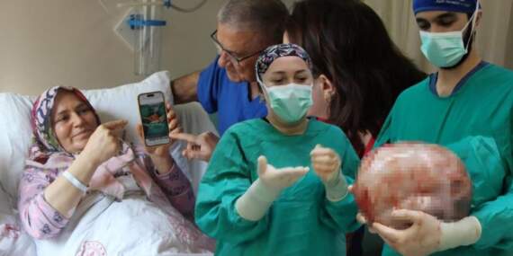 Karnı 9 aylık hamile gibi büyüdü, doktora gidince şok oldu! 8,5 kilo kitle çıkarıldı