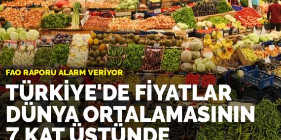 FAO raporu alarm veriyor: Türkiye’de fiyatlar dünya ortalamasının 7 kat üstünde