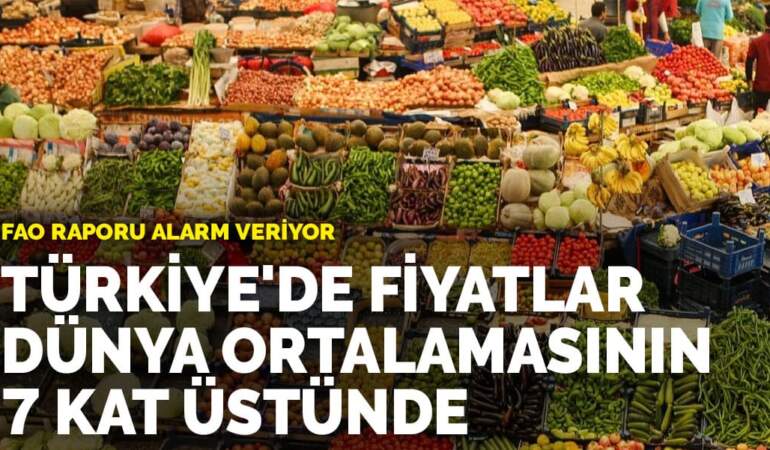 FAO raporu alarm veriyor: Türkiye’de fiyatlar dünya ortalamasının 7 kat üstünde