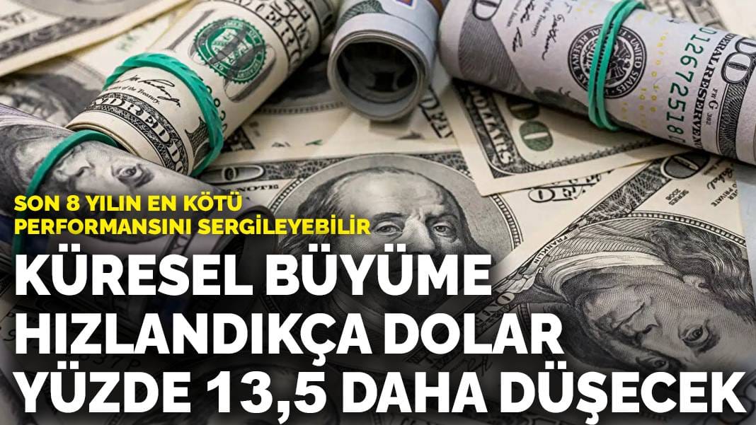 Küresel büyüme hızlandıkça dolar yüzde 13,5 daha düşecek