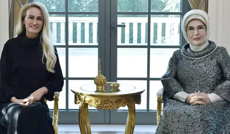 Emine Erdoğan, KKTC Cumhurbaşkanı’nın Eşi Nilden Bektaş Erhürman İle Görüştü