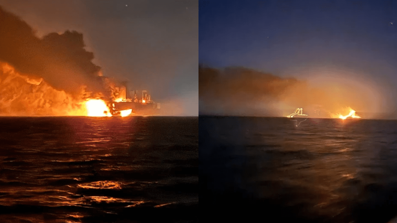 Kocaeli Açıklarında Alarm! 2 Tanker Gemisinde Patlama