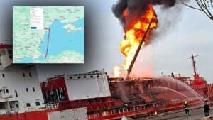 Ukrayna’da Sıvılaştırılmış Gaz Taşıyan Türk Gemisi Vuruldu